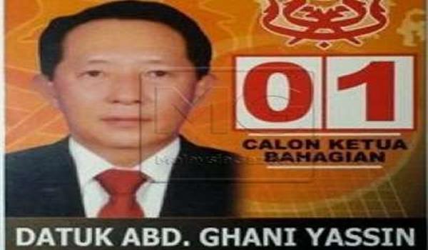 Ketua UMNO Bahagian Pensiangan, Sabah, Datuk Abdul Ghani Mohd Yasin mengaku beliau dipanggil Suruhanjaya Pencegahan Rasuah Malaysia (SPRM) Jumaat lepas ... - datukabd.ghaniyassin