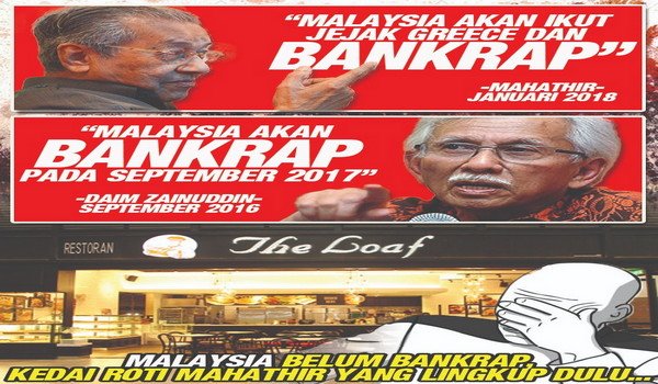 Ekonomi Malaysia Tidak Bankrap, Yang Bankrap Kedai Roti 