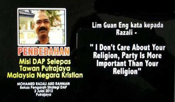 Pengakuan bekas ahli DAP - Menjadikan Malaysia negara Kristian