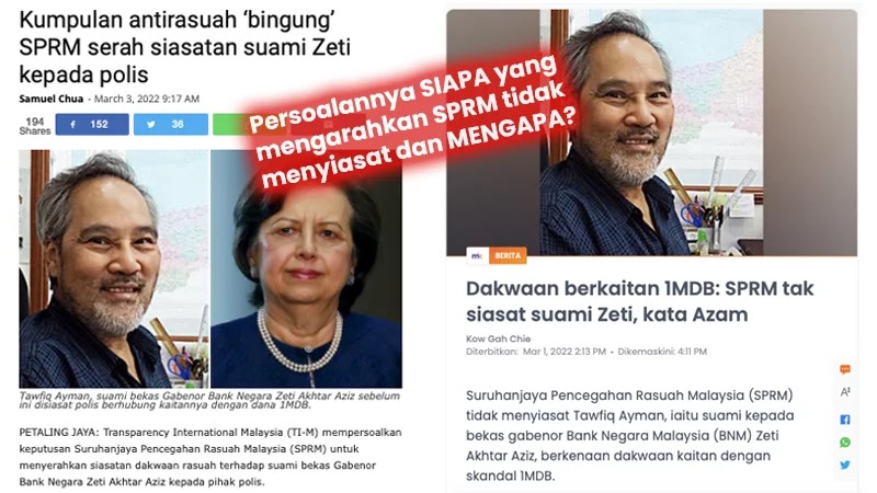 Ada usaha untuk menyembunyikan bukti daripada perbicaraan Najib dan untuk penglibatan Zeti?