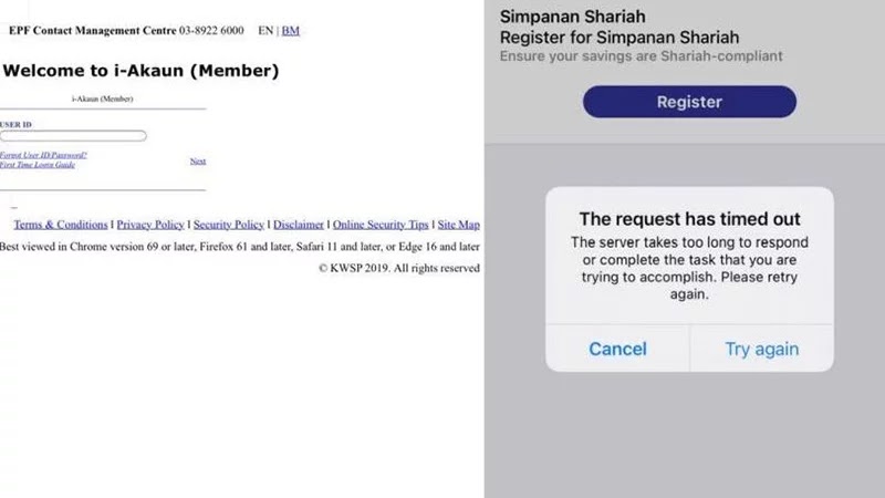 PM Umum Boleh Keluarkan RM10 Ribu, Laman Web Dan Aplikasi KWSP Terus Down